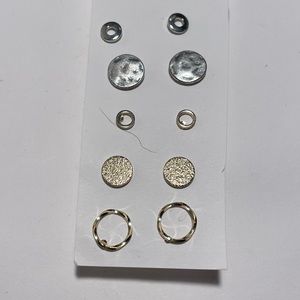 Circle Stud Earrings (5 pairs)